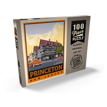 Darstellung des Puzzle Motivs American College Towns: Princeton, New Jersey, Vintage Poster 100 Puzzle Schachtel Ansicht2