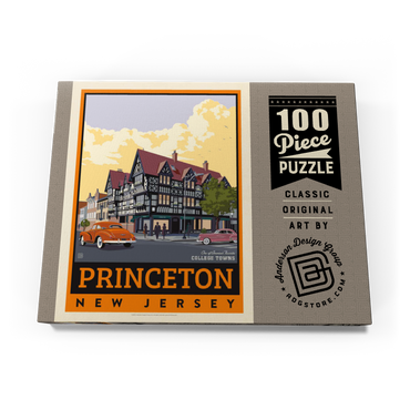 Darstellung des Puzzle Motivs American College Towns: Princeton, New Jersey, Vintage Poster 100 Puzzle Schachtel Ansicht3