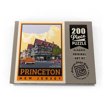 Darstellung des Puzzle Motivs American College Towns: Princeton, New Jersey, Vintage Poster 200 Puzzle Schachtel Ansicht3
