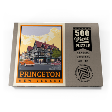 Darstellung des Puzzle Motivs American College Towns: Princeton, New Jersey, Vintage Poster 500 Puzzle Schachtel Ansicht3