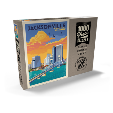 Darstellung des Puzzle Motivs Jacksonville, FL, Vintage Poster 1000 Puzzle Schachtel Ansicht2