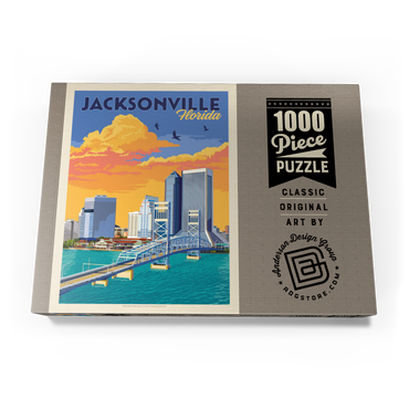 Darstellung des Puzzle Motivs Jacksonville, FL, Vintage Poster 1000 Puzzle Schachtel Ansicht3
