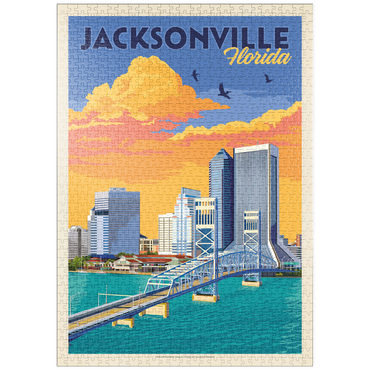 Darstellung des Puzzle Motivs puzzleplate Jacksonville, FL, Vintage Poster 1000 Puzzle