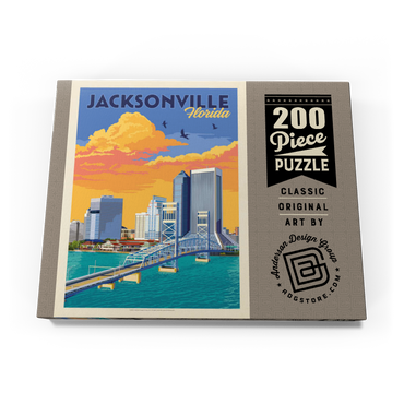 Darstellung des Puzzle Motivs Jacksonville, FL, Vintage Poster 200 Puzzle Schachtel Ansicht3