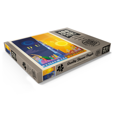 Darstellung des Puzzle Motivs Dubai (Mod Design), Vintage Poster 100 Puzzle Schachtel Ansicht1