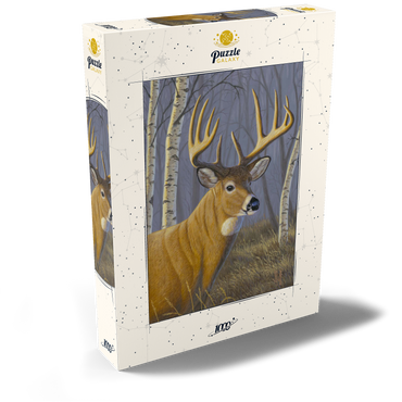 Darstellung des Puzzle Motivs Sunlit Whitetail 1000 Puzzle Schachtel Ansicht2