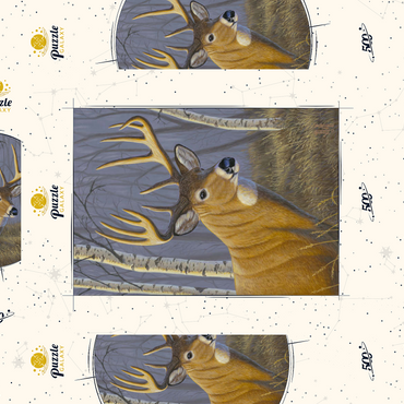 Darstellung des Puzzle Motivs Sunlit Whitetail 500 Puzzle Schachtel 3D Modell