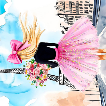 Darstellung des Puzzle Motivs Fashionista II 1000 Puzzle 3D Modell