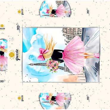 Darstellung des Puzzle Motivs Fashionista II 200 Puzzle Schachtel 3D Modell