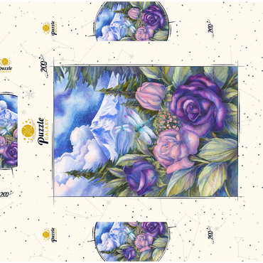 Darstellung des Puzzle Motivs Everything Is Roses 200 Puzzle Schachtel 3D Modell