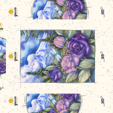 Darstellung des Puzzle Motivs Everything Is Roses 500 Puzzle Schachtel 3D Modell