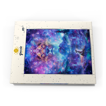 Darstellung des Puzzle Motivs Celestial Bond 100 Puzzle Schachtel Ansicht3
