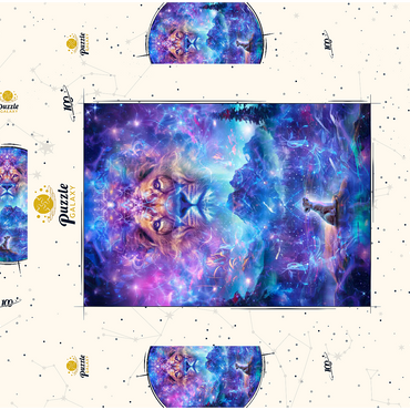 Darstellung des Puzzle Motivs Celestial Bond 100 Puzzle Schachtel 3D Modell