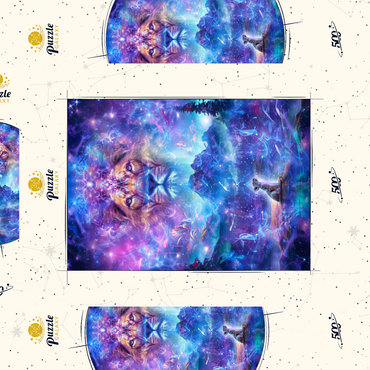 Darstellung des Puzzle Motivs Celestial Bond 500 Puzzle Schachtel 3D Modell