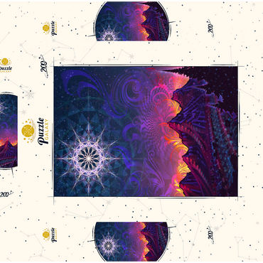 Darstellung des Puzzle Motivs Mycelia Luna 200 Puzzle Schachtel 3D Modell