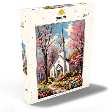 Darstellung des Puzzle Motivs Vintage Easter Church 200 Puzzle Schachtel Ansicht2