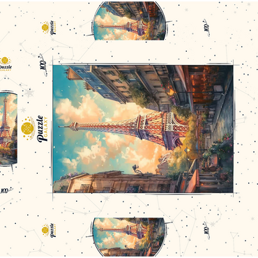 Darstellung des Puzzle Motivs Anime - Paris 1 100 Puzzle Schachtel 3D Modell