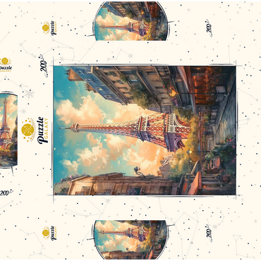 Darstellung des Puzzle Motivs Anime - Paris 1 200 Puzzle Schachtel 3D Modell