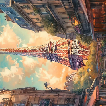 Darstellung des Puzzle Motivs Anime - Paris 1 500 Puzzle 3D Modell