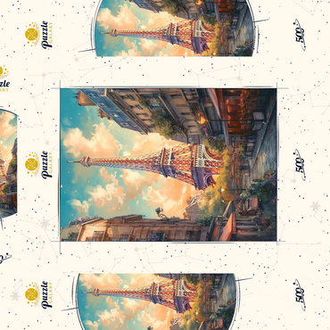 Darstellung des Puzzle Motivs Anime - Paris 1 500 Puzzle Schachtel 3D Modell