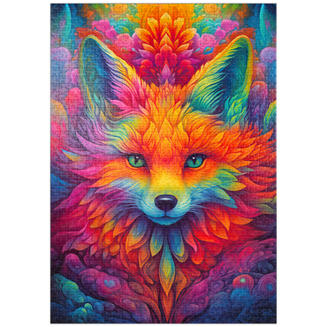 Darstellung des Puzzle Motivs puzzleplate Painted Fox 4 1000 Puzzle
