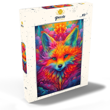 Darstellung des Puzzle Motivs Painted Fox 4 100 Puzzle Schachtel Ansicht2