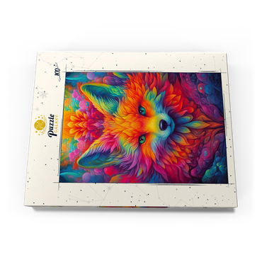 Darstellung des Puzzle Motivs Painted Fox 4 100 Puzzle Schachtel Ansicht3
