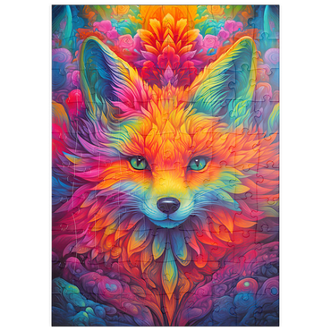 Darstellung des Puzzle Motivs puzzleplate Painted Fox 4 100 Puzzle