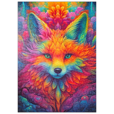 Darstellung des Puzzle Motivs puzzleplate Painted Fox 4 500 Puzzle