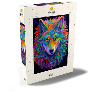 Darstellung des Puzzle Motivs Tribal Wolf 1 1000 Puzzle Schachtel Ansicht2