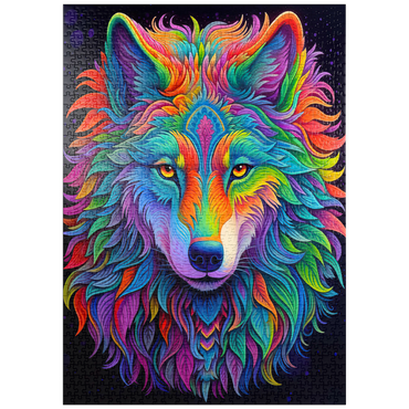 Darstellung des Puzzle Motivs puzzleplate Tribal Wolf 1 1000 Puzzle