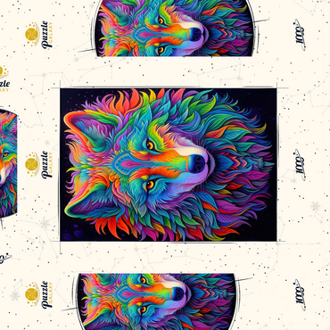 Darstellung des Puzzle Motivs Tribal Wolf 1 1000 Puzzle Schachtel 3D Modell