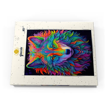 Darstellung des Puzzle Motivs Tribal Wolf 1 100 Puzzle Schachtel Ansicht3