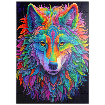 Darstellung des Puzzle Motivs puzzleplate Tribal Wolf 1 100 Puzzle