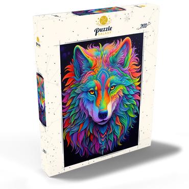 Darstellung des Puzzle Motivs Tribal Wolf 1 200 Puzzle Schachtel Ansicht2