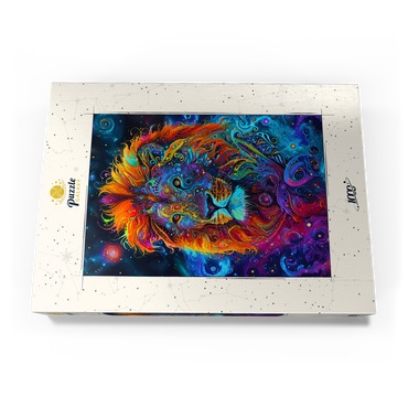 Darstellung des Puzzle Motivs Cosmic Visionary Lion 1000 Puzzle Schachtel Ansicht3