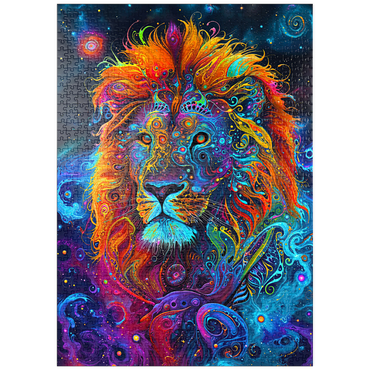 Darstellung des Puzzle Motivs puzzleplate Cosmic Visionary Lion 1000 Puzzle