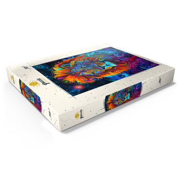Darstellung des Puzzle Motivs Cosmic Visionary Lion 200 Puzzle Schachtel Ansicht1