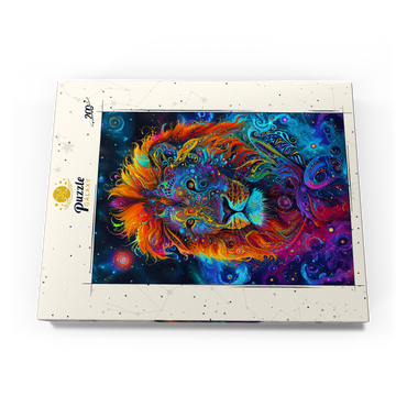 Darstellung des Puzzle Motivs Cosmic Visionary Lion 200 Puzzle Schachtel Ansicht3