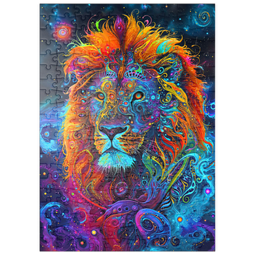 Darstellung des Puzzle Motivs puzzleplate Cosmic Visionary Lion 200 Puzzle