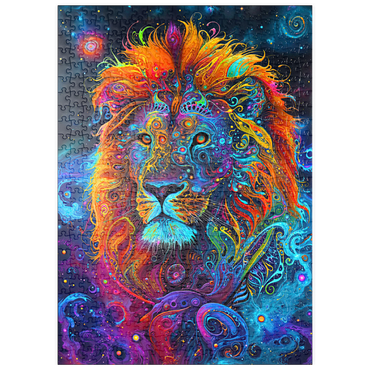 Darstellung des Puzzle Motivs puzzleplate Cosmic Visionary Lion 500 Puzzle