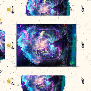 Darstellung des Puzzle Motivs Midnight Garden 1000 Puzzle Schachtel 3D Modell