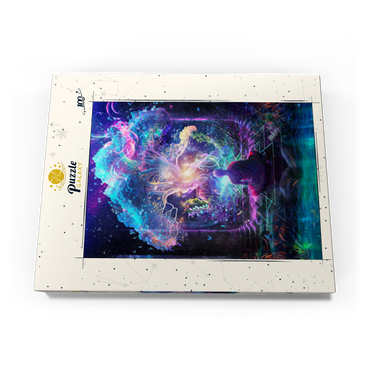 Darstellung des Puzzle Motivs Midnight Garden 100 Puzzle Schachtel Ansicht3