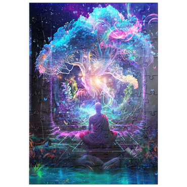 Darstellung des Puzzle Motivs puzzleplate Midnight Garden 100 Puzzle