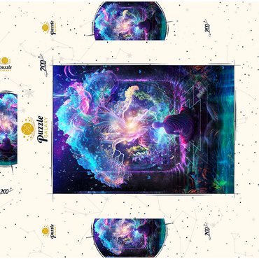 Darstellung des Puzzle Motivs Midnight Garden 200 Puzzle Schachtel 3D Modell