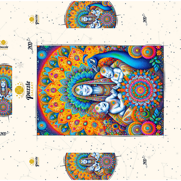 Darstellung des Puzzle Motivs Mother Energy 200 Puzzle Schachtel 3D Modell