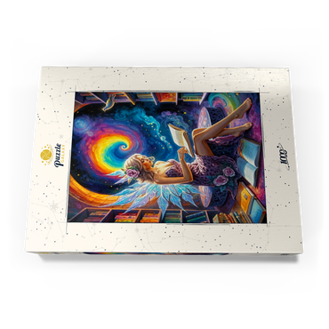 Darstellung des Puzzle Motivs Worlds of Wonder Library Fairy 1000 Puzzle Schachtel Ansicht3