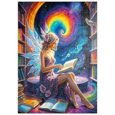 Darstellung des Puzzle Motivs puzzleplate Worlds of Wonder Library Fairy 100 Puzzle