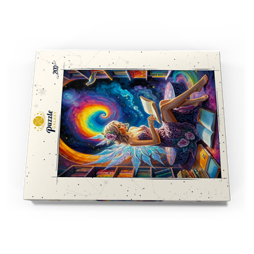 Darstellung des Puzzle Motivs Worlds of Wonder Library Fairy 200 Puzzle Schachtel Ansicht3
