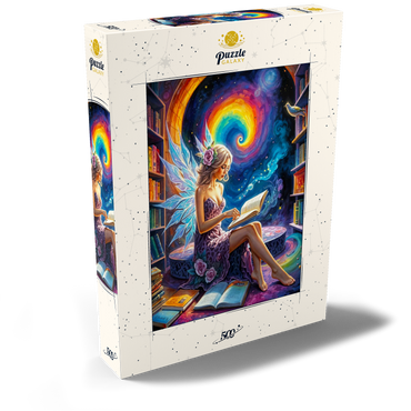 Darstellung des Puzzle Motivs Worlds of Wonder Library Fairy 500 Puzzle Schachtel Ansicht2